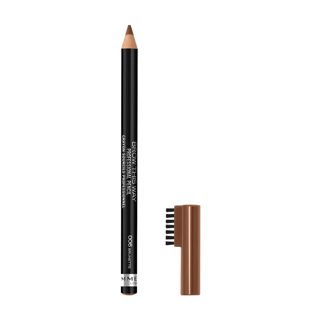 Олівець для брів Rimmel Brow This Way Professional Pencil зі щіточкою 06 Brunette, 1.4 г